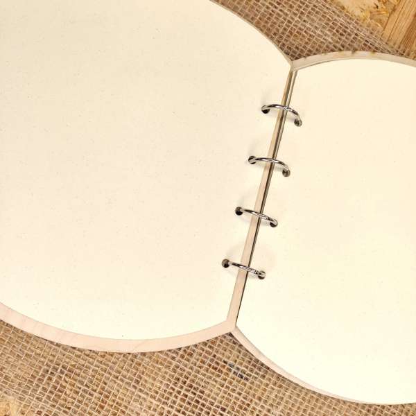 guestbook copertina di legno personalizzata ecofattoart